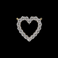 0.37 TCW Luxurious Round Cut Lab Grown Diamond Studded Pendant in Heart Shape for Eternal Love Radiance