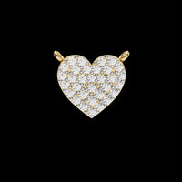 0.21 TCW Delicate & Elegant Round Cut Lab Grown Pave Diamond Heart of Eternity Pendant for Her