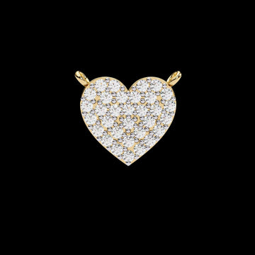 0.21 TCW Delicate & Elegant Round Cut Lab Grown Pave Diamond Heart of Eternity Pendant for Her