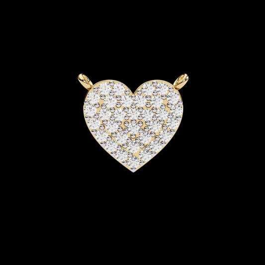 Round Cut Lab Diamond Pendant with Shared Prong Setting