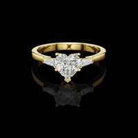 1.00 CT Elegant Moissanite Heart Cut Diamond Ring For Every Time