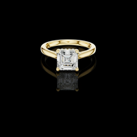 Asscher Cut Lab Grown Diamond Solitaire Engagement Ring