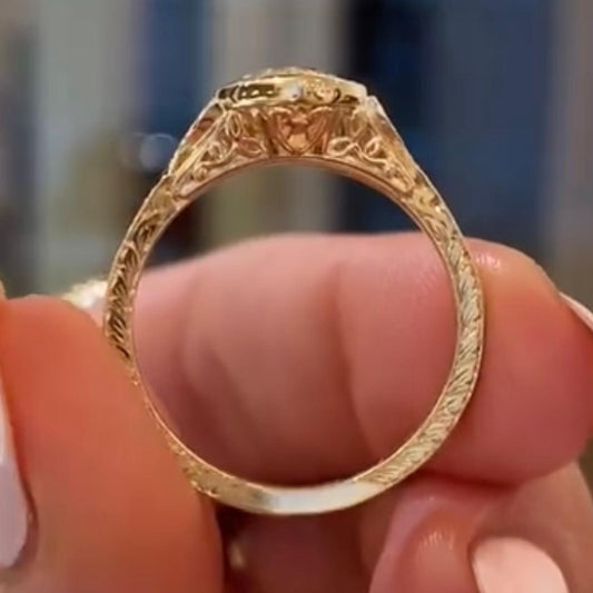 3.00 CT Elegant Moissanite Marquise Cut Diamond Ring with Sapphire Accents Vintage Inspired Luxury