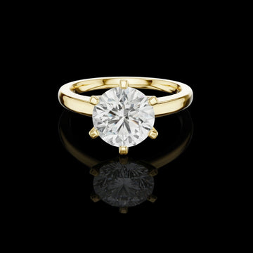 1.17 TCW Bright Moissanite Round Cut Diamond Ring For Every Day
