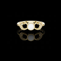 Infinity Pearl Lab Grown Diamond Ring with Pave Diamond