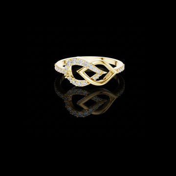 0.25 TCW Classy Lab Grown Round Cut Infinity Diamond Ring with Intertwined Design For Festivals