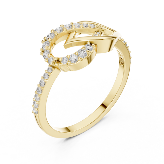 Interlocking Infinity Knot Lab Diamond Ring
