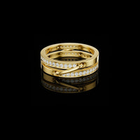 Round Cut Interlocking Multi Band Moissanite Diamond Statement Ring