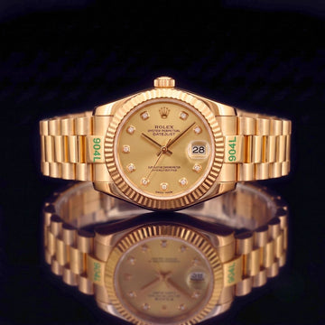 Classic Gold Tone Champagne Dial Automatic Watch