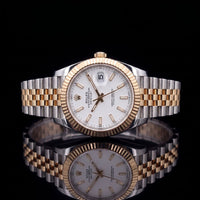 White Dial Two-Tone Automatic Date Watch