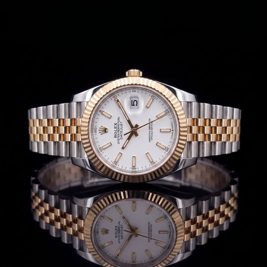 White Dial Two-Tone Automatic Date Watch