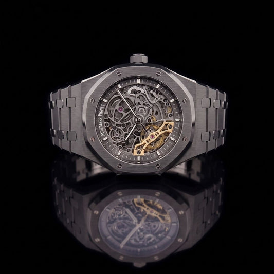 Skeleton Dial Automatic Octagonal Stainless Steel Sports Watch