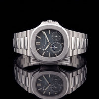 Blue Textured Dial Automatic Stainless Steel Sports Watch