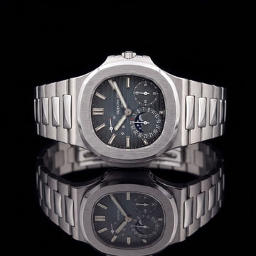 Blue Textured Dial Automatic Stainless Steel Sports Watch
