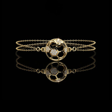 Round Moissanite Honeycomb Bracelet Double Cable Chain Design
