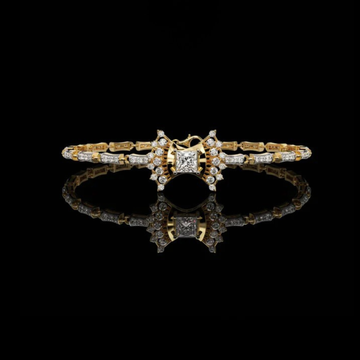 Princess And Round Cut Moissanite Diamond Vintage Style Tennis Bracelet