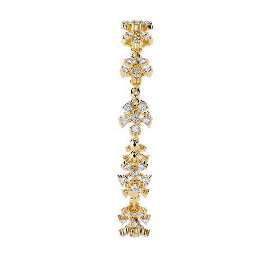 0.91 TCW Blossom Elegance Moissanite Diamond Floral Bracelet with Dazzling Petal Design and Refined Luxury Finish
