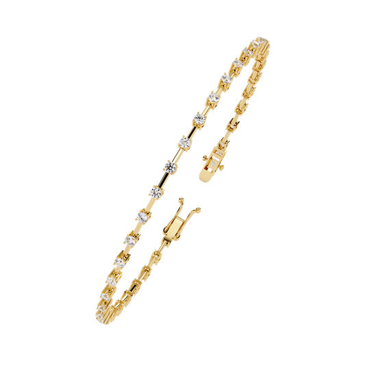 Round Cut Moissanite Diamond Tennis Bracelet Symbol of Grace and Brilliance