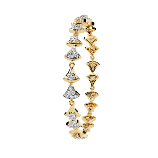 Round Cut Lab Diamond Bracelet Custom Design