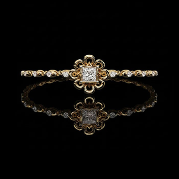 1.35 CT Enchanted Blossom Princess Cut Lab Grown Diamond Bracelet of Timeless Elegance