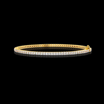 3MM Prong Set Round Moissanite Diamond Tennis Bracelet Box Clasp