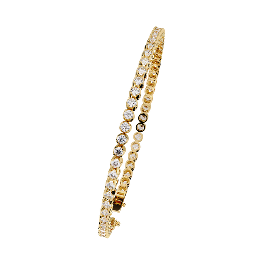 Round Cut Lab Diamond Aurora Luxe Tennis Bracelet
