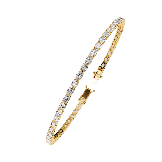 Round Cut Moissanite Diamond Classic Tennis Bracelet with Sparkling Timeless