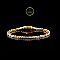 Round Cut Brilliant Moissanite Diamond Four Prong Tennis Bracelet