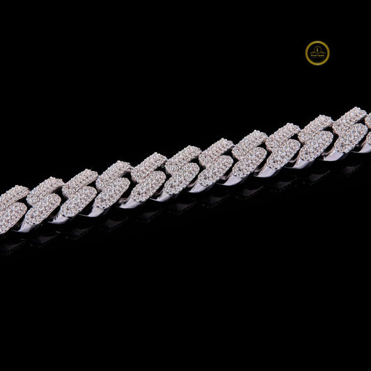 Round Cut Lab Grown Diamond Iced Miami Cuban Link Bracelet