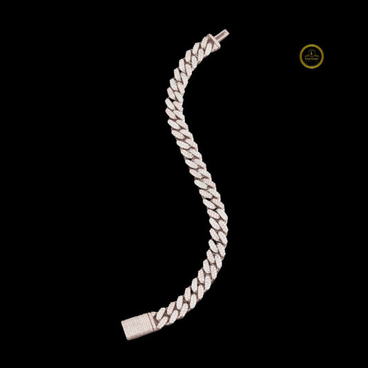 Round Cut Lab Grown Diamond Pave Miami Cuban Link Bracelets