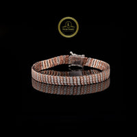 Iced-Out 3-Row Moissanite Bracelet Hip Hop Bling Jewelry for Men & Women By Ivevar