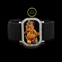 Custom Photo Lab Grown Diamond Silicone Bracelet