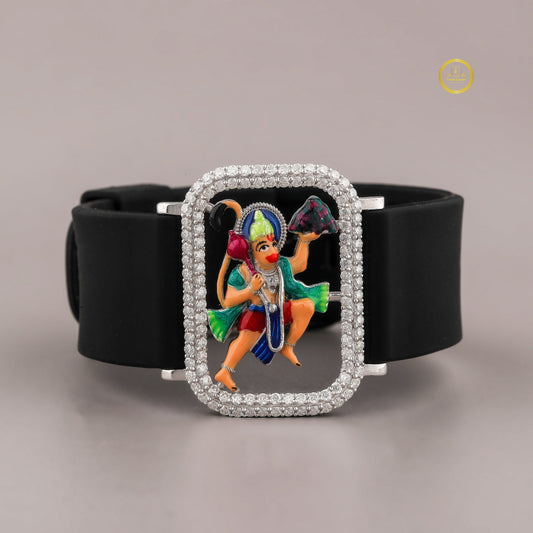 Custom Photo Lab Grown Diamond Silicone Bracelet