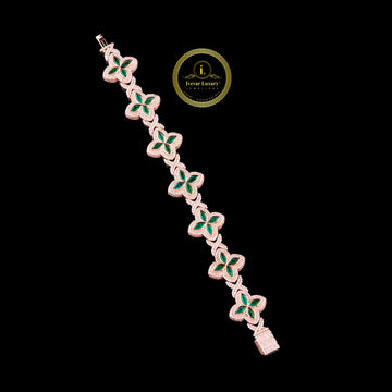 Modern Diamond Bracelet 925 Silver and 14K Gold Moissanite Geometric Design