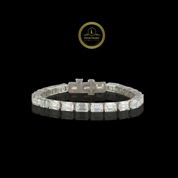 Emerald Cut Moissanite Diamond Tennis Bracelets
