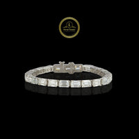 Emerald Cut Lab Grown Diamond Tennis Bracelets