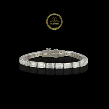 Emerald Cut Lab Grown Diamond Tennis Bracelets