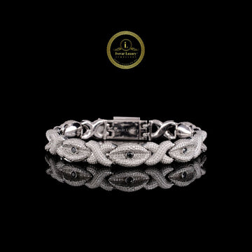 Trandy Custom Moissanite Diamond Cuban  Bracelet Jewelry by Ivevar