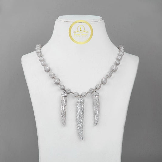 Iced Out Heavy Ball Choker Necklace Encrusted with Brilliant Cut Lab Grown Diamonds