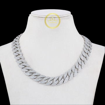 Custom Arabic Script Clasp Open Geometric Link Chain Necklace with Moissanite