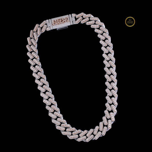 Iced Out Heavy Curved Choker Necklace Encrusted with Brilliant Cut Moissanite