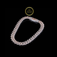 Iced Out Heavy Curved Choker Necklace Encrusted with Brilliant Cut Moissanite