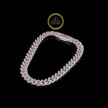 Iced Out Heavy Curved Choker Necklace Encrusted with Brilliant Cut Moissanite