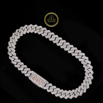 Ivevar Moissanite Cuban Chain – Men’s Luxury Custom Logo Diamond Necklace