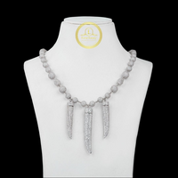 Iced Out Heavy Ball Choker Necklace Encrusted with Brilliant Cut Moissanite