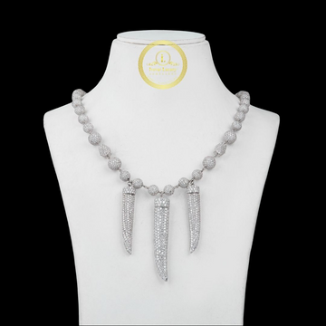 Iced Out Heavy Ball Choker Necklace Encrusted with Brilliant Cut Moissanite