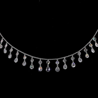 14K Gold Rose-Cut Natural Diamond Teardrop Dangle Necklace By Ivevar