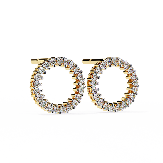Handcrafted Lab Grown Round Cut Diamond Earring Precision, Passion & Perfection