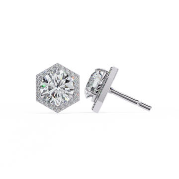 2.10 TCW Ethical Luxury Best Moissanite Round Cut Diamond Earring for Conscious Girl
