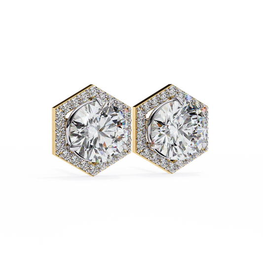 Ethical Luxury Best Lab Grown Round Cut Diamond Earring for Conscious Girl
